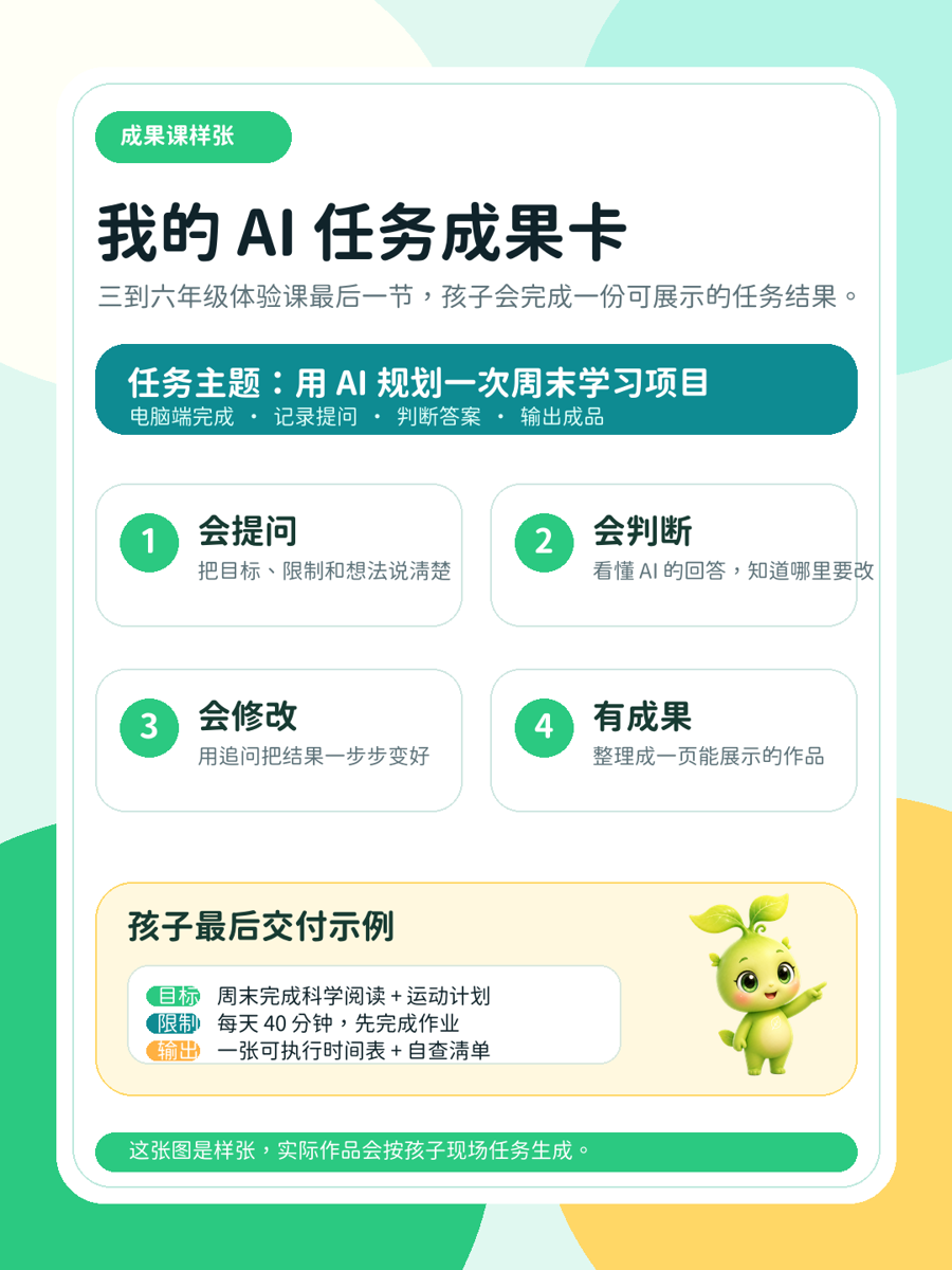 AI 任务成果卡样张